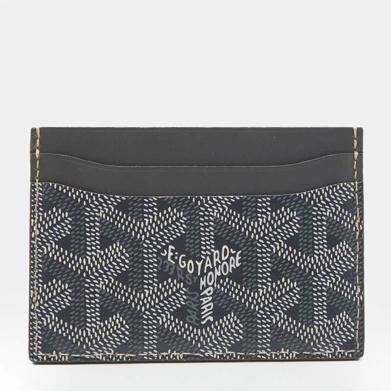 商品[二手商品] Goyard|Goyard Grey Goyardine Coated Canvas and Leather Saint Sulpice Card Holder,价格¥5037,第6张图片详细描述