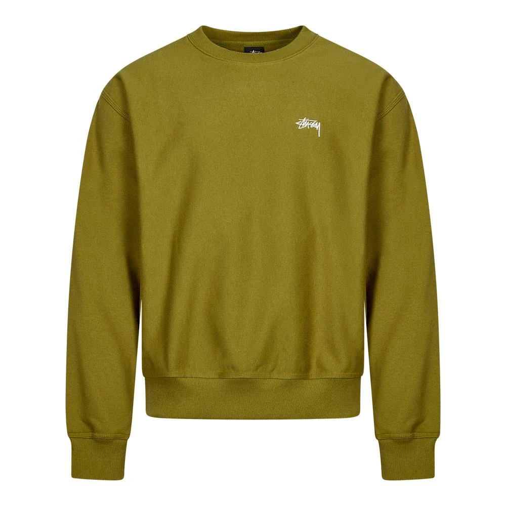 商品STUSSY|Stussy Stock Logo Sweatshirt - Olive,价格¥960,第1张图片