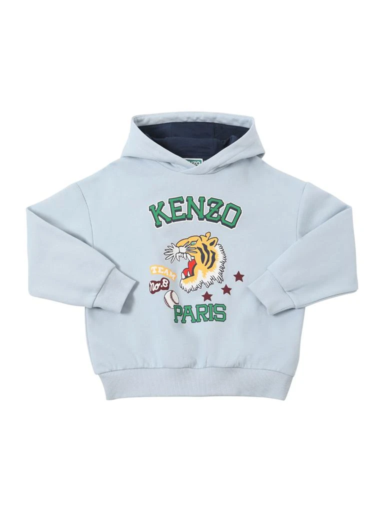 商品Kenzo|Logo Printed Cotton Blend Hoodie,价格¥544,第1张图片