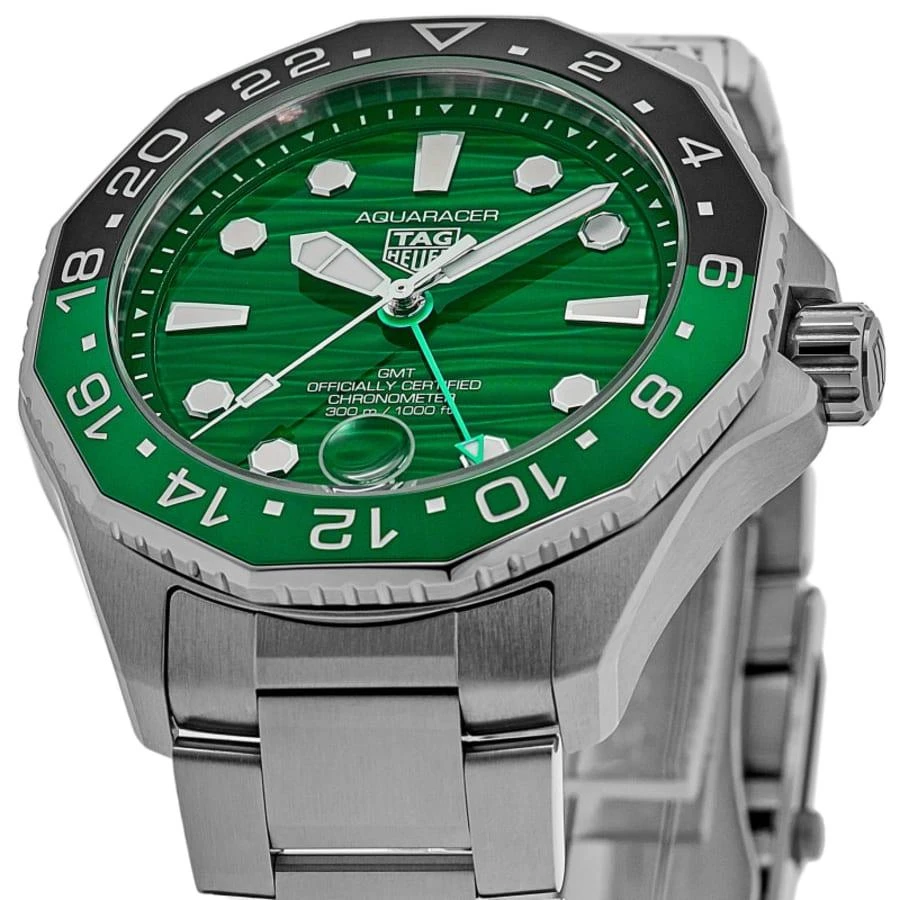 商品TAG Heuer|Aquaracer Professional 300 GMT Automatic Green Dial Steel Men's Watch WBP5115.BA0013,价格¥29893,第2张图片详细描述