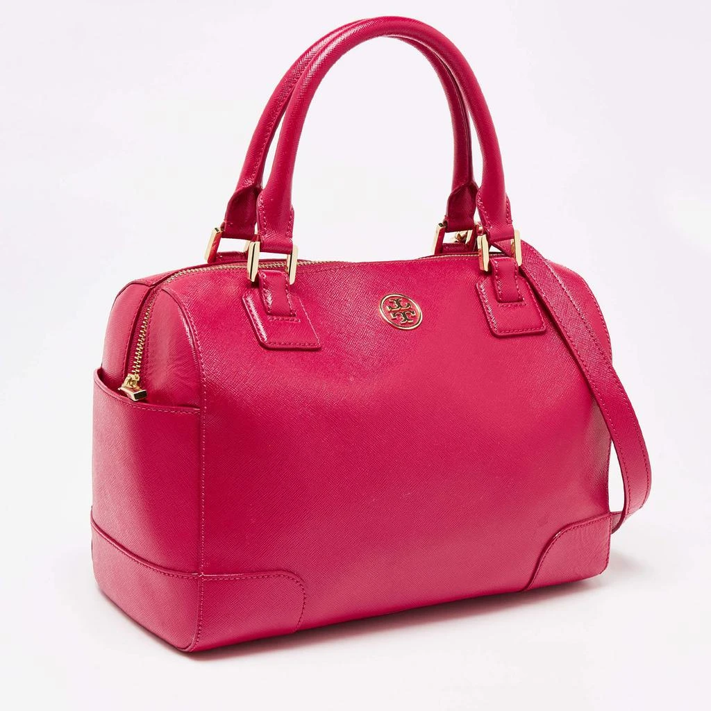 商品[二手商品] Tory Burch|Tory Burch Fuchsia Leather Robinson Dome Satchel,价格¥1069,第3张图片详细描述