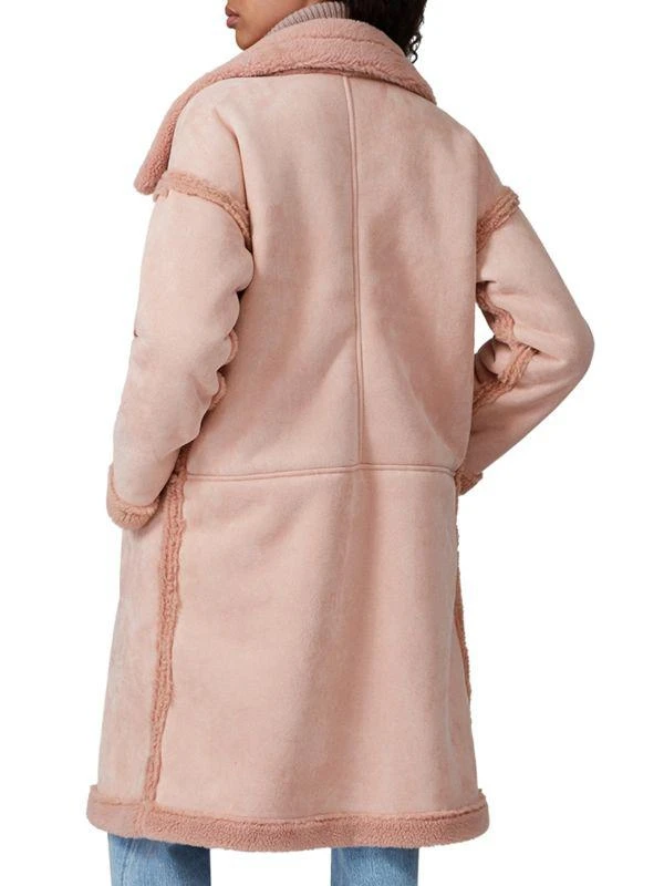 商品MINKPINK|Copenhagen Faux Shearling Lined Suede Overcoat,价格¥730,第2张图片详细描述