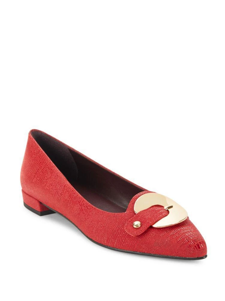 Point-Toe Leather Ballet Flats 商品