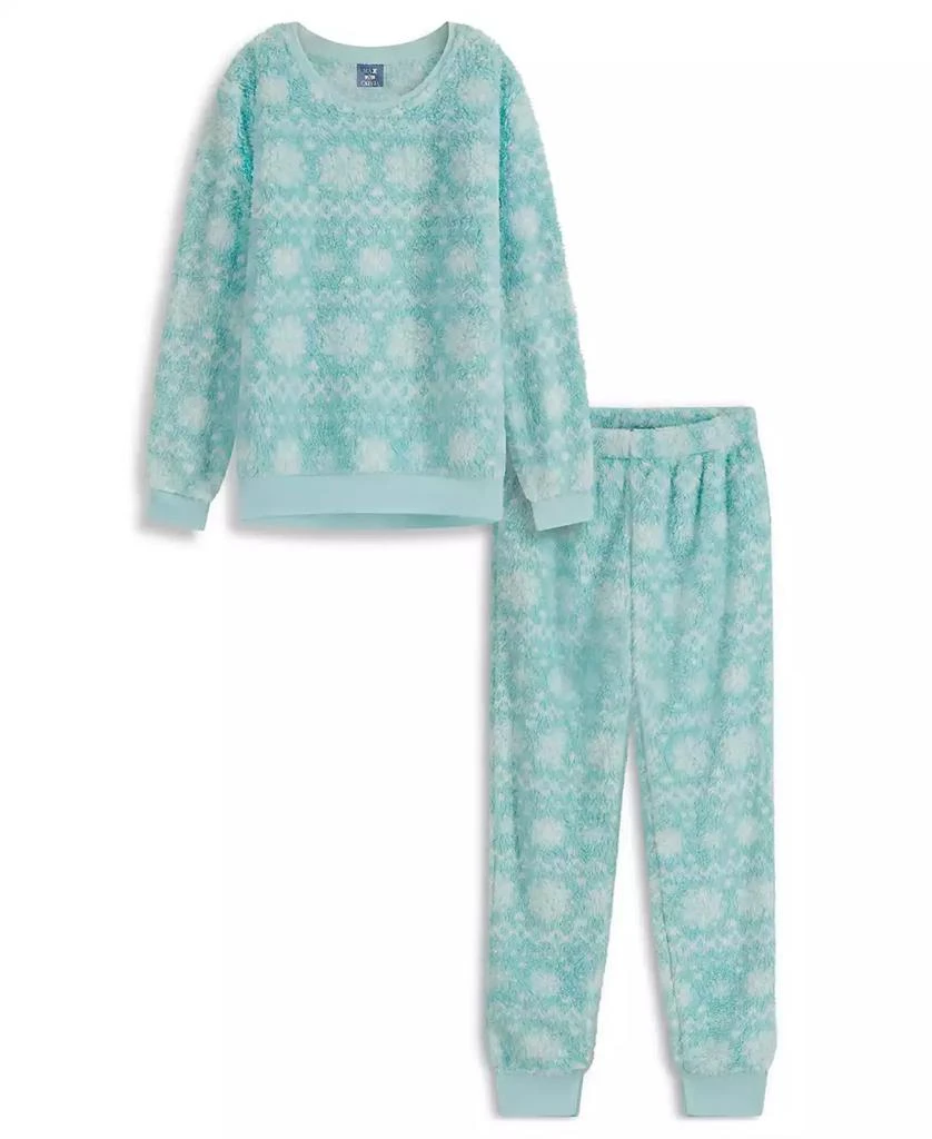 商品Max & Olivia|Max and Olivia Girls Fair Isle Print Novelty Fleece 2 pc Pajama Set,价格¥150,第1张图片