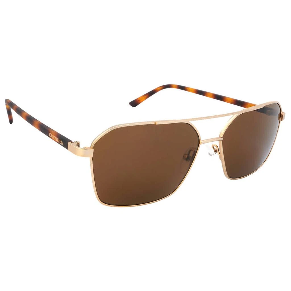 商品Calvin Klein|Calvin Klein Brown Navigator Mens Sunglasses CK20300S 717 58,价格¥210,第1张图片
