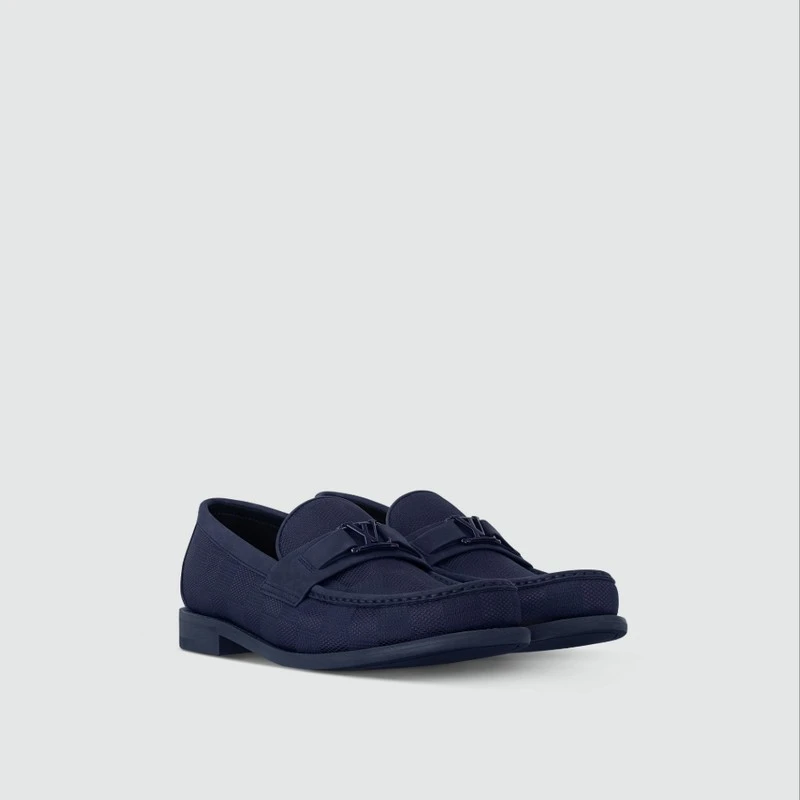 【预售3-7天】LV/路易威登 男士海军蓝帆布乐福鞋 商品