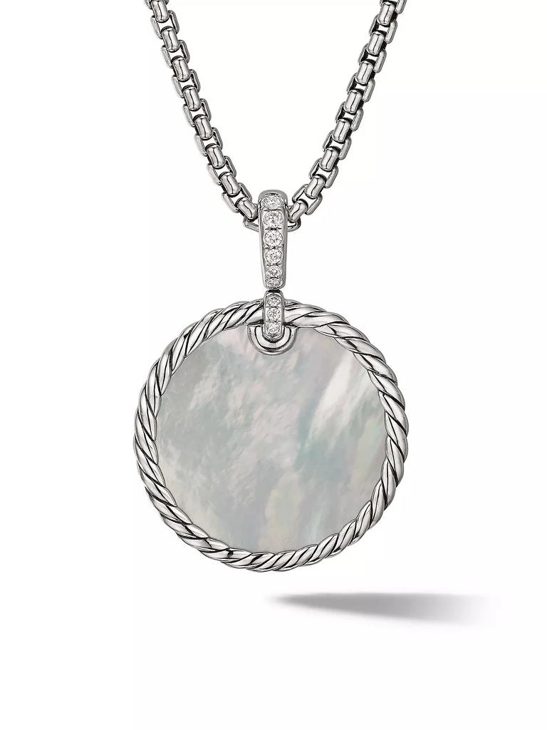 商品David Yurman|DY Elements® Disc Pendant with Black Onyx Reversible to Mother of Pearl and Pavé Diamonds,价格¥5623,第2张图片详细描述