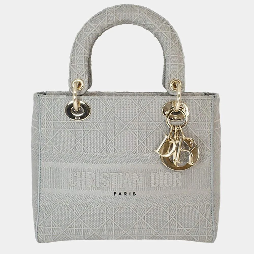 商品[二手商品] Dior|Dior Grey Lady D-Lite Canvas Satchel,价格¥31690,第1张图片