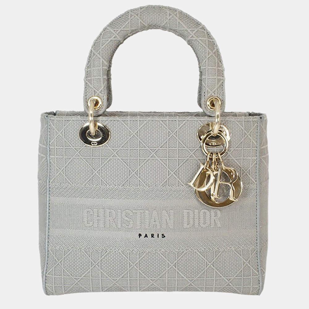 商品[二手商品] Dior|Dior Grey Lady D-Lite Canvas Satchel,价格¥30763,第1张图片