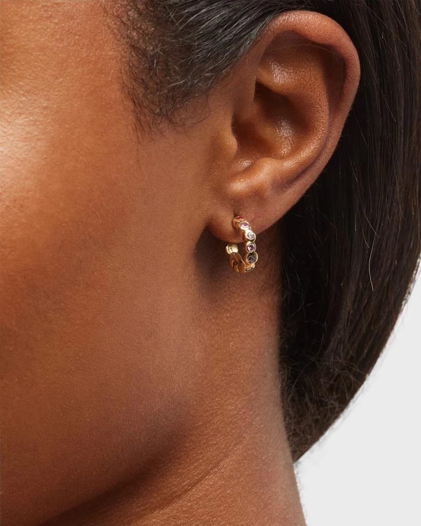 商品Ippolita|18K Starlet Tiny Hoop Earrings with Rainbow Sapphires,价格¥13734,第2张图片详细描述