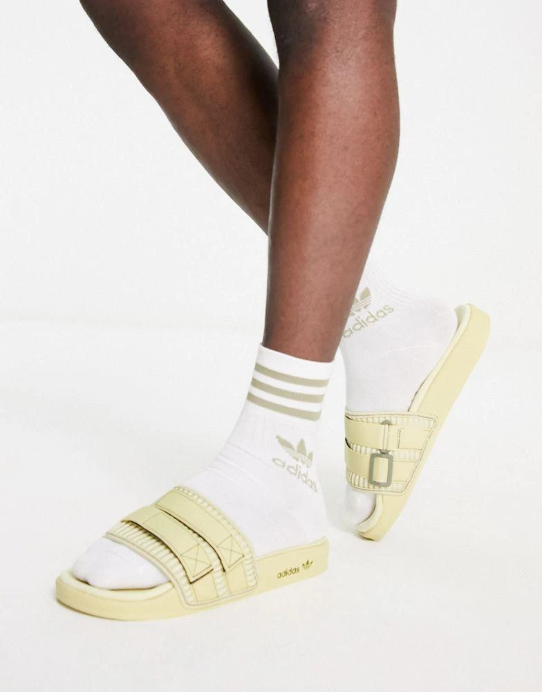 商品Adidas|adidas Originals Adilette 2.0 Retro sliders in sandy beige,价格¥240,第3张图片详细描述