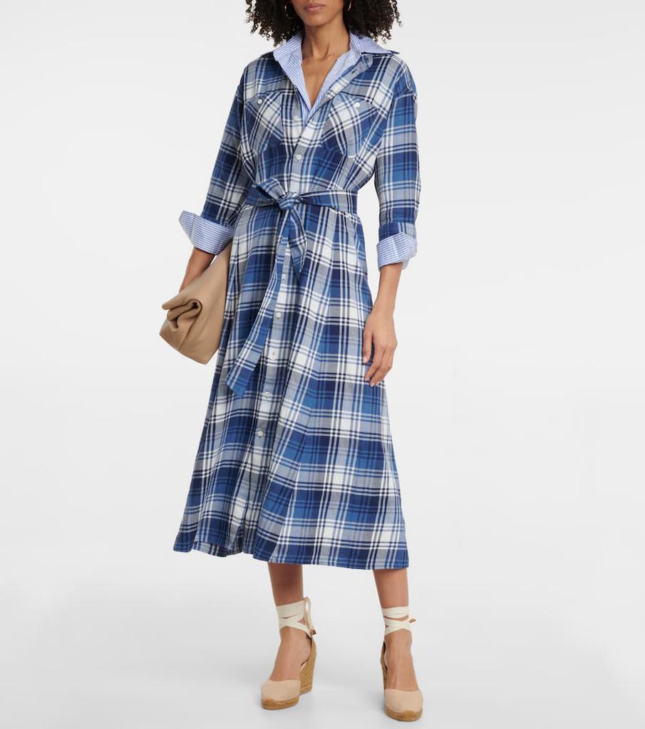 商品Ralph Lauren|格纹法兰绒衬衫式连衣裙,价格¥1603,第4张图片详细描述
