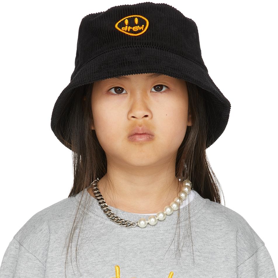 SSENSE Exclusive Kids Black Painted Mascot Bucket Hat商品第1张图片规格展示