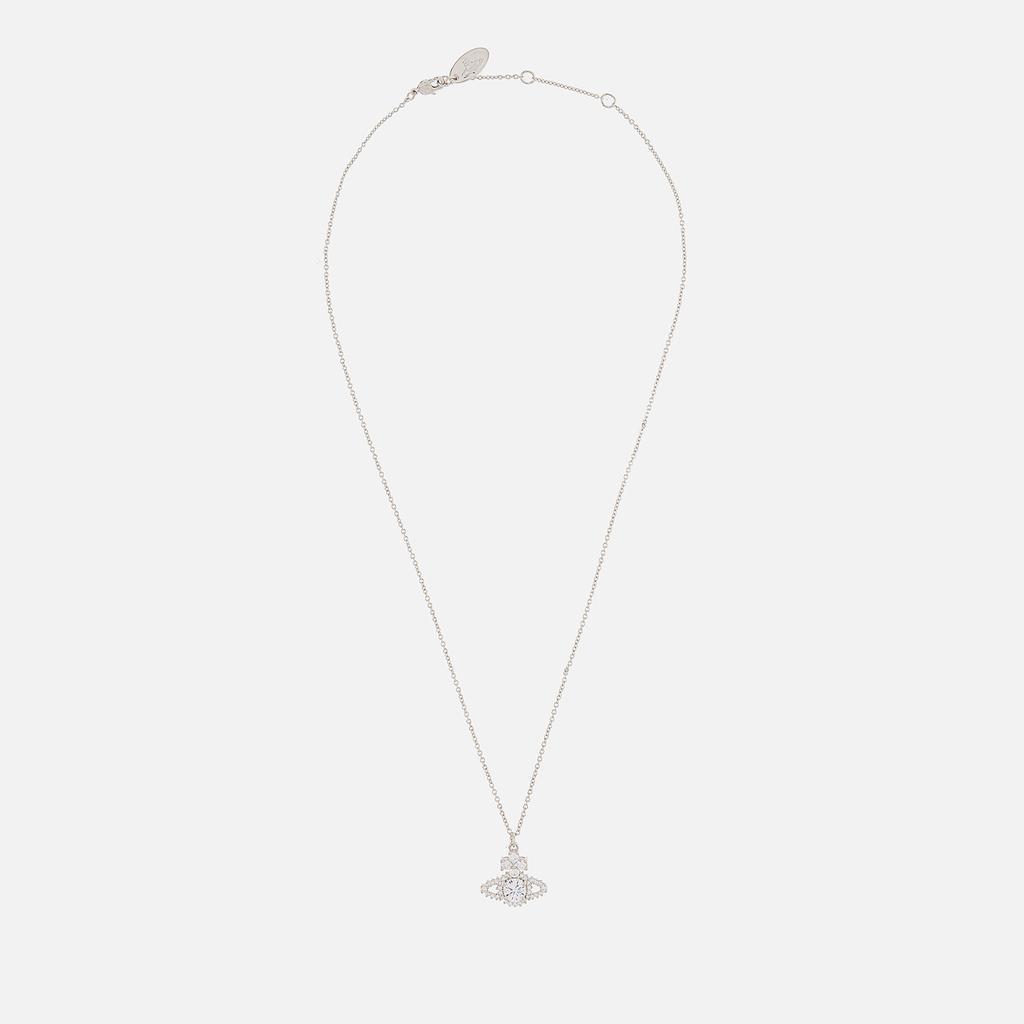 商品Vivienne Westwood|Vivienne Westwood Women's Valentina Orb Pendant - Platinum/White,价格¥1120,第4张图片详细描述