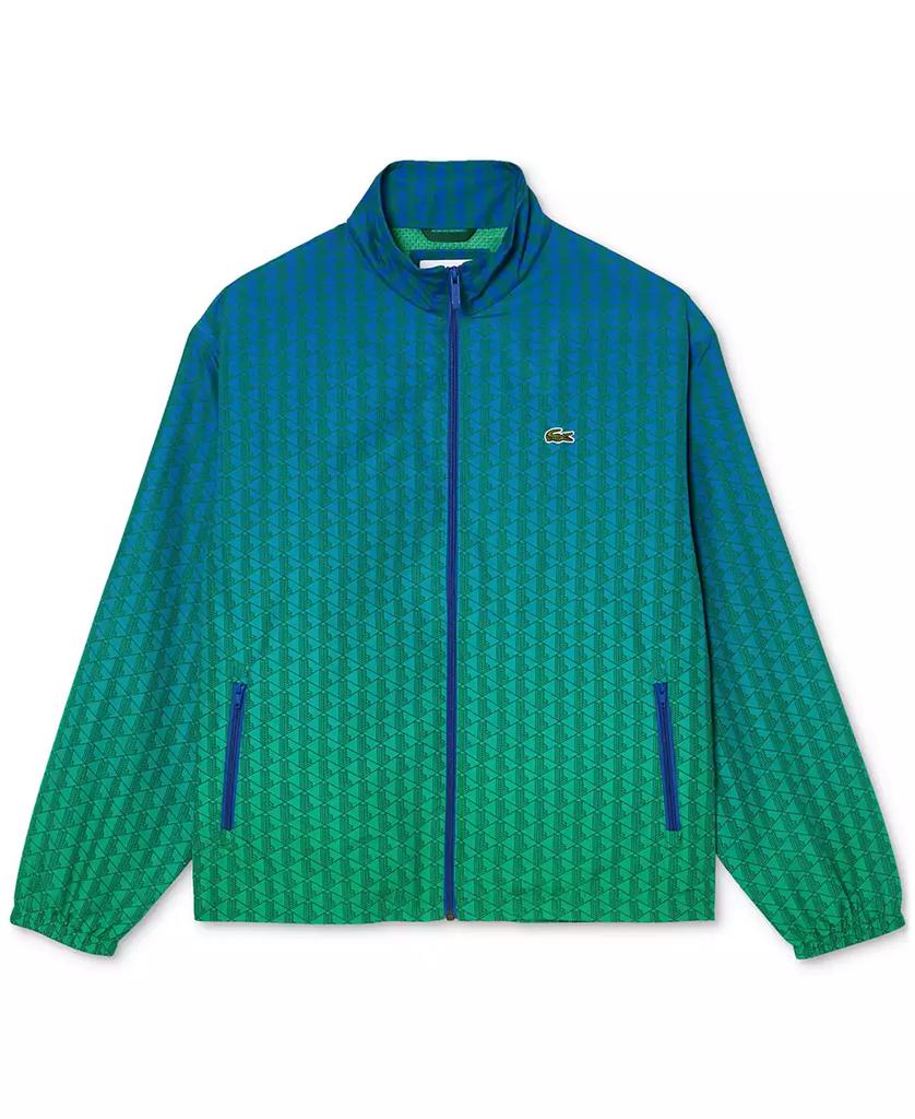Lacoste 幾何学模様 ジップアップジャケット　未使用 LACOSTE Men's Paris Monogram Zip-Up Sweatshirt – K MOMO