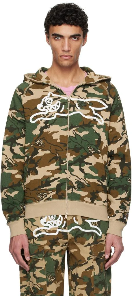 商品Icecream|Khaki Running Dog Woodland Camo Hoodie,价格¥1061,第1张图片