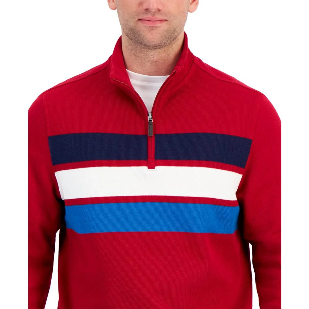 商品Club Room|Men's Ribbed Retro-Stripe Sweatshirt, Created for Macy's,价格¥182,第3张图片详细描述