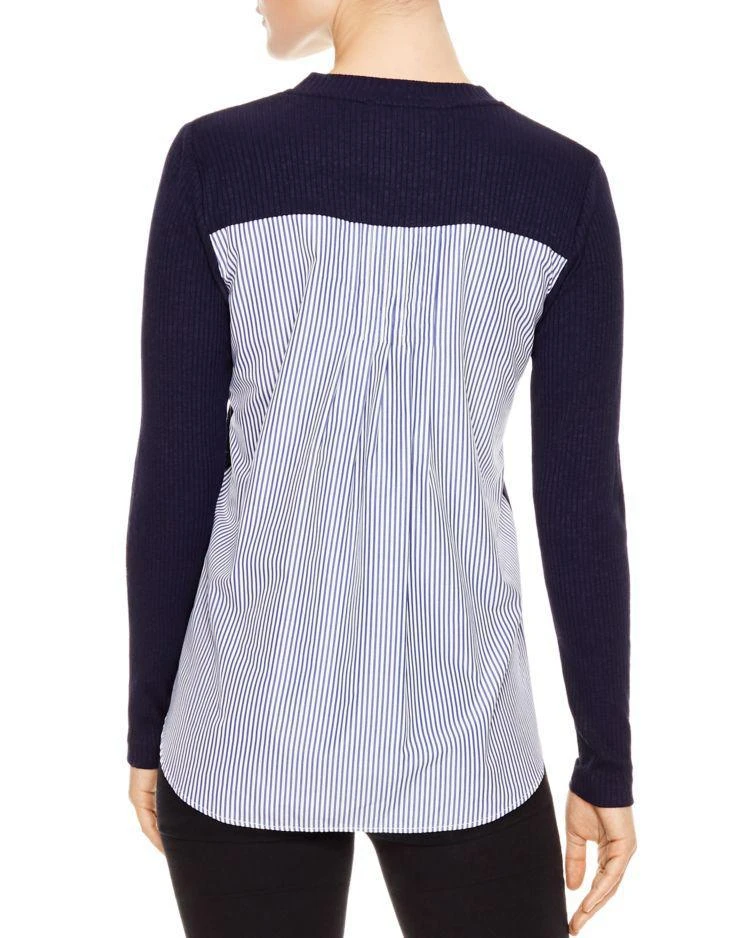 商品Sandro|Joony Striped Cotton-Back Ribbed Top,价格¥467,第2张图片详细描述