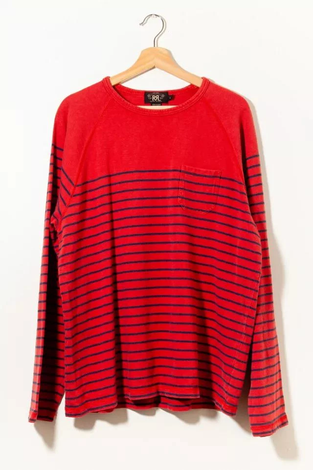 商品Ralph Lauren|Vintage Y2K Ralph Lauren RRL Crewneck Long Sleeve Pocket T-Shirt Thick Cotton,价格¥1807,第1张图片