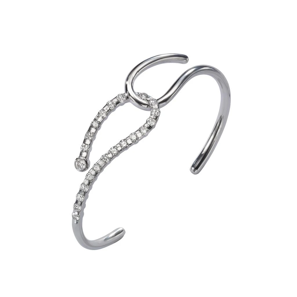 商品AME|Âme Q 18K White Gold, Lab-Grown Diamond 1.36ct. tw. Double Wrist Cuff Bracelet,价格¥32956,第1张图片