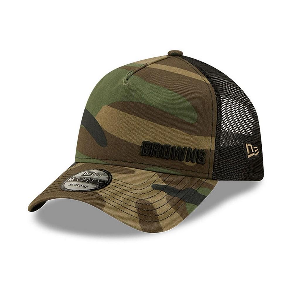 New Era | Men's Camo and Black Cleveland Browns Flawless Utility A-Frame Trucker 9FORTY Snapback Hat 135.92元 商品图片