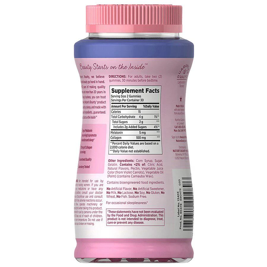 商品Nature's Bounty|Gorgeous Sleep Gummies Berry,价格¥127,第3张图片详细描述