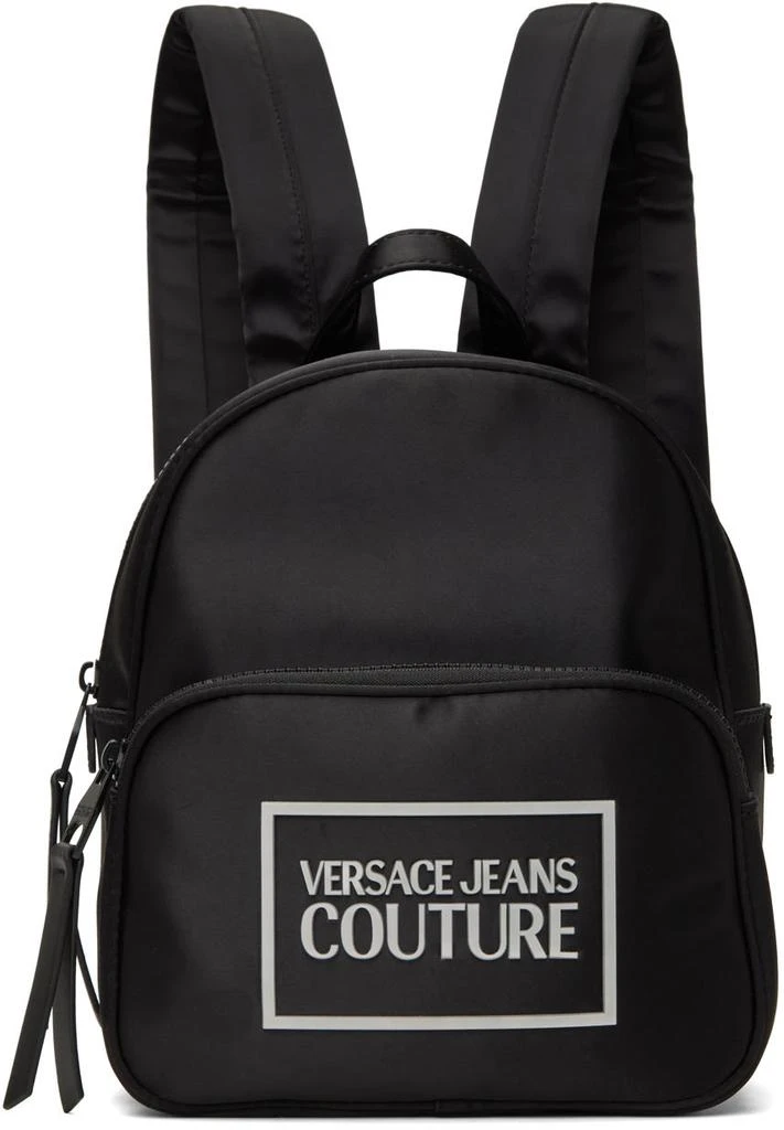 商品Versace|Black Gummy Logo Backpack,价格¥1020,第1张图片