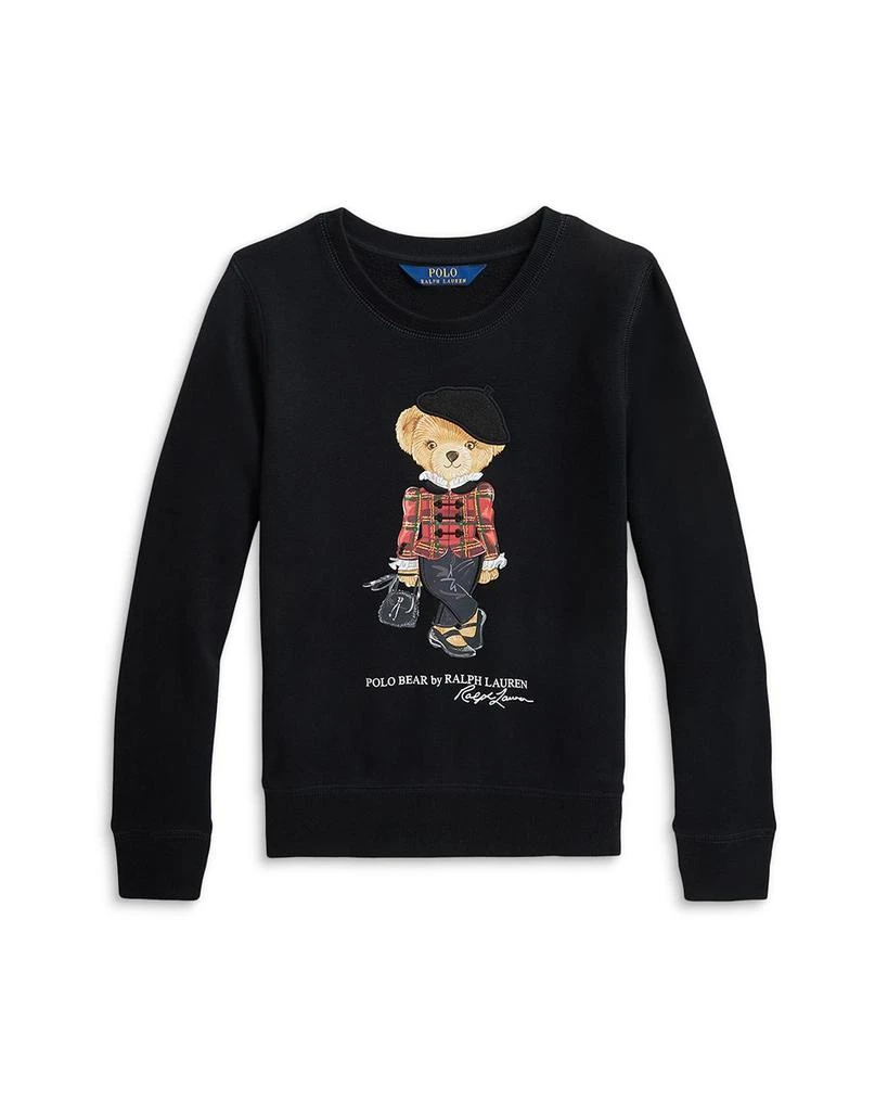 商品Ralph Lauren|Girls' Polo Bear Graphic Fleece Sweatshirt - Little Kid, Big Kid,价格¥524,第1张图片