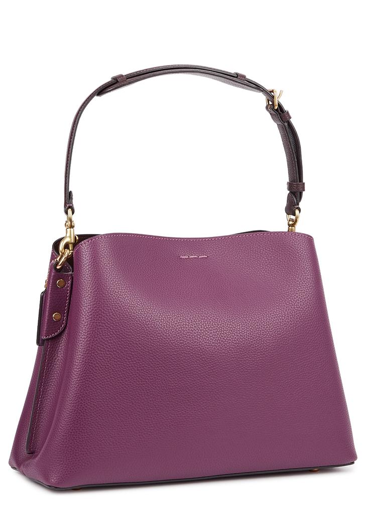 Willow purple leather shoulder bag商品第2张图片规格展示