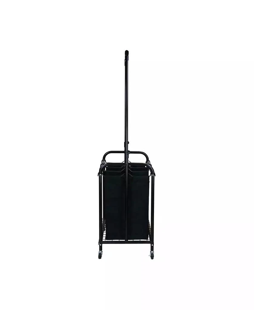 商品Oceanstar|3-Bag Rolling Laundry Sorter with Adjustable Hanging Bar,价格¥929,第4张图片详细描述