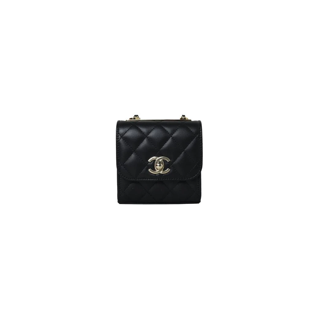 商品Chanel|Chanel Mini Trendy CC Champagne Gold Hardware Black,价格¥27133,第1张图片