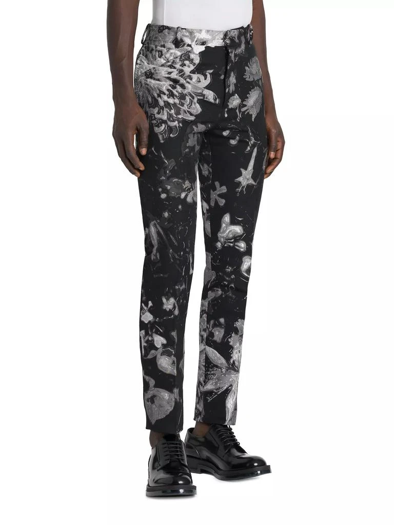 商品Alexander McQueen|Wax Flower Cotton-Blend Cigarette Trousers,价格¥11174,第4张图片详细描述