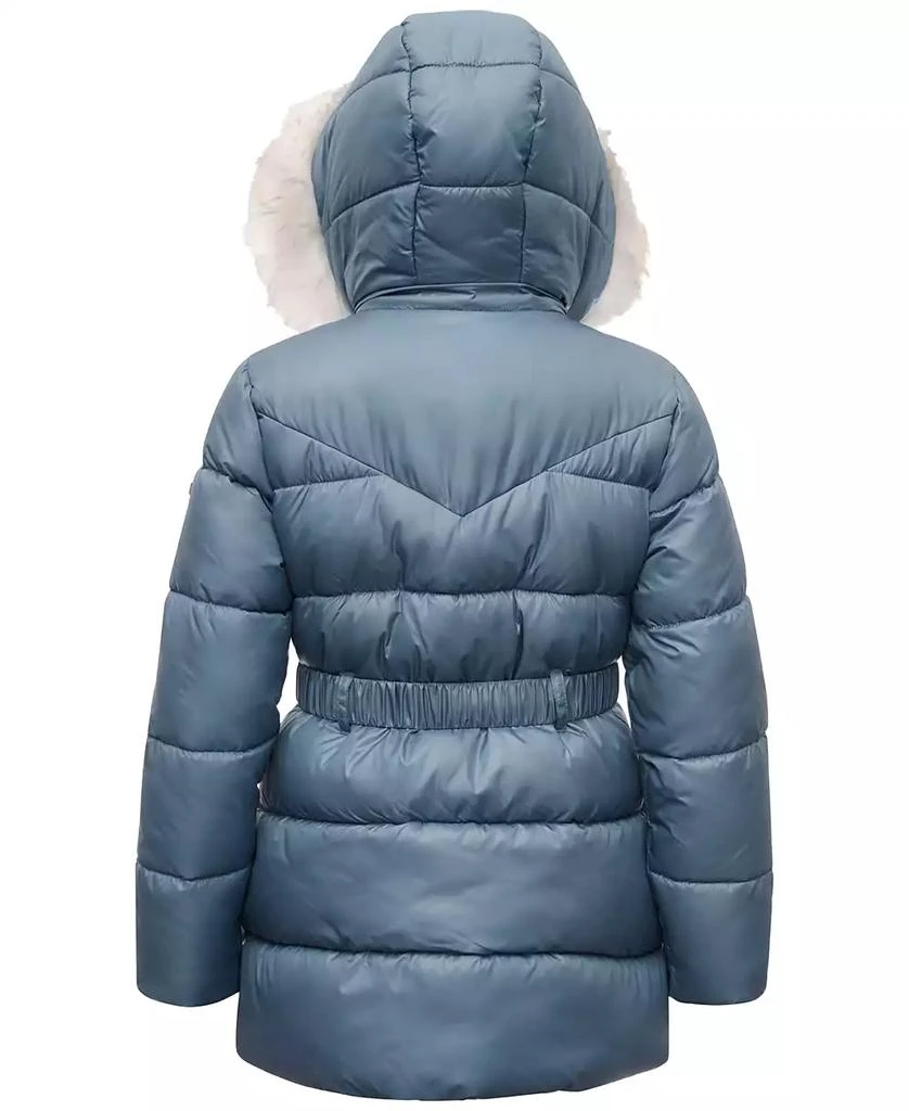 商品Michael Kors|Michael Kors Toddler & Little Girls Belted Stadium Puffer Jacket with Faux-Fur Trim,价格¥398,第3张图片详细描述