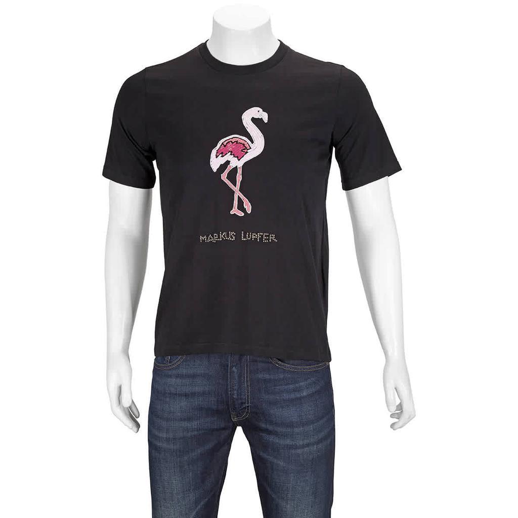 商品MARKUS LUPFER|Markus Lupfer Ladies Black Embellished Flamingo T-shirt, Size Small,价格¥294,第1张图片
