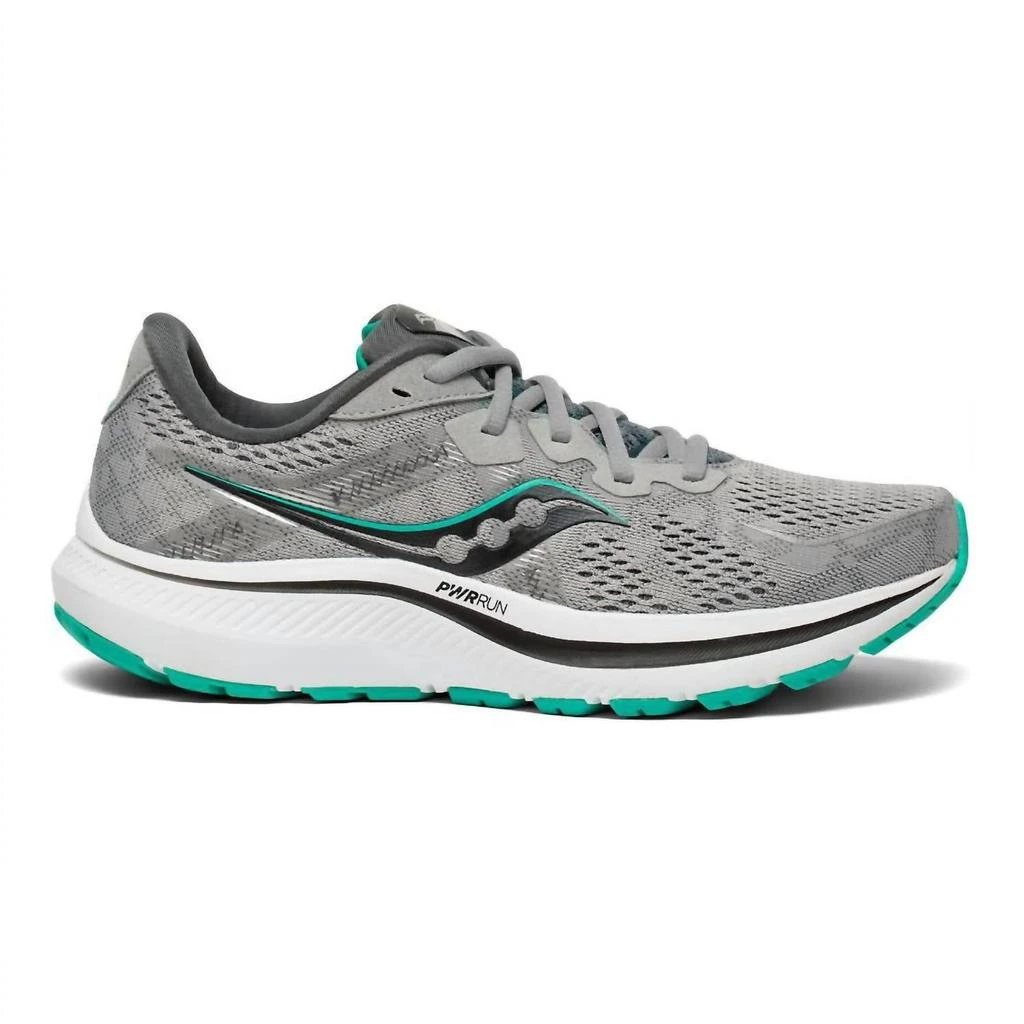 商品Saucony|Women's Omni 20 Running Shoes - Wide Width In Alloy/jade,价格¥833,第1张图片