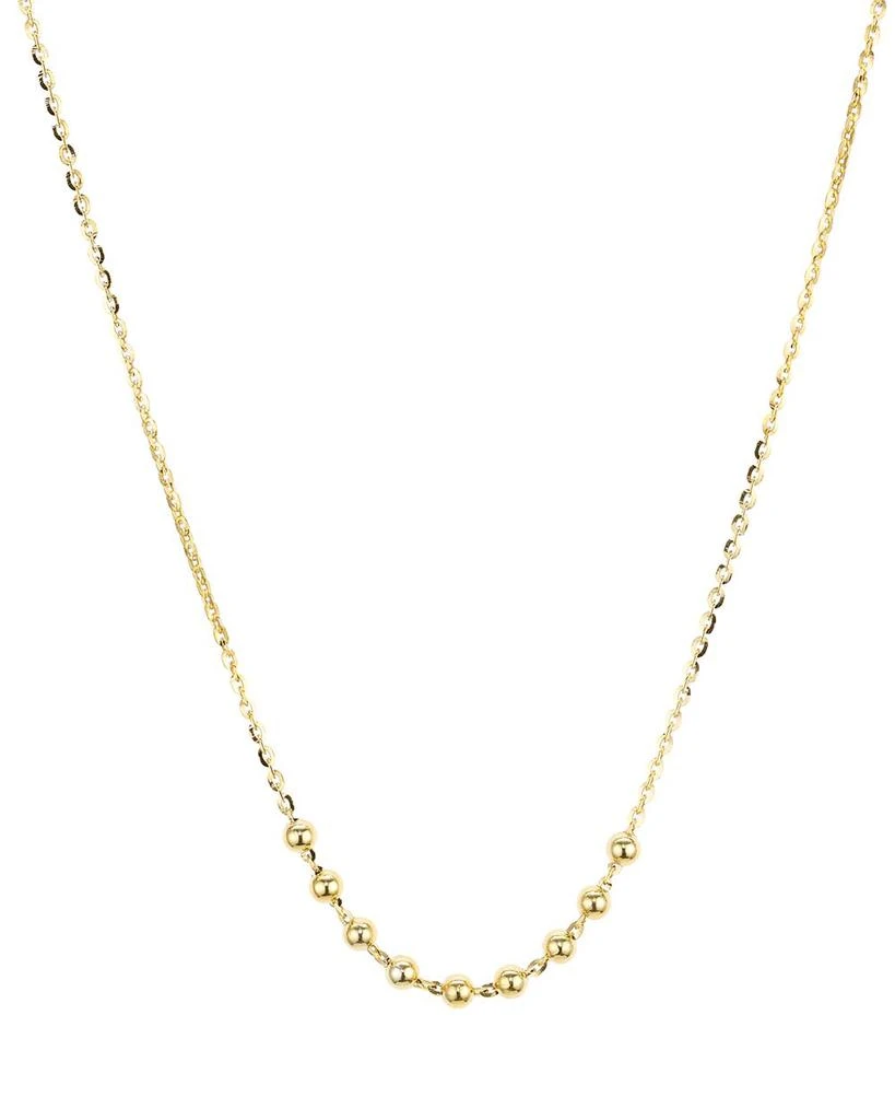 商品Argento Vivo|Beaded Chain Necklace in 14K Gold-Plated Sterling Silver, 16",价格¥581,第1张图片