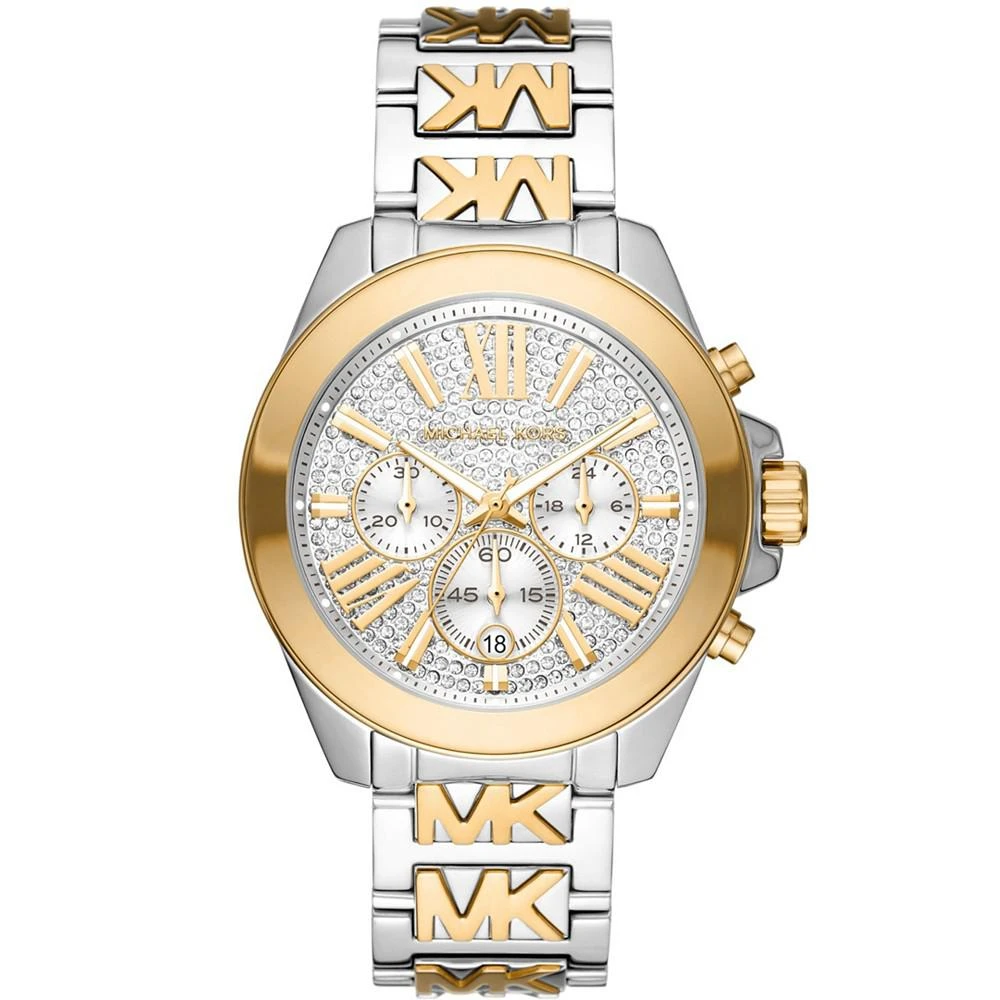 商品Michael Kors|Women's Wren Chronograph Two-Tone Stainless Steel Bracelet Watch 42mm,价格¥2104,第1张图片