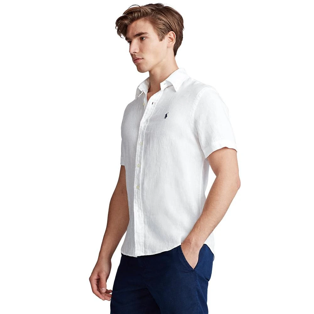 商品Ralph Lauren|Men's Short-Sleeve Linen Button-Up,价格¥589-¥920,第3张图片详细描述