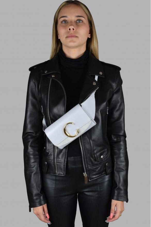Luxury Belt Bag   Chloé C Light Blue Suede And Leather Belt Bag商品第3张图片规格展示