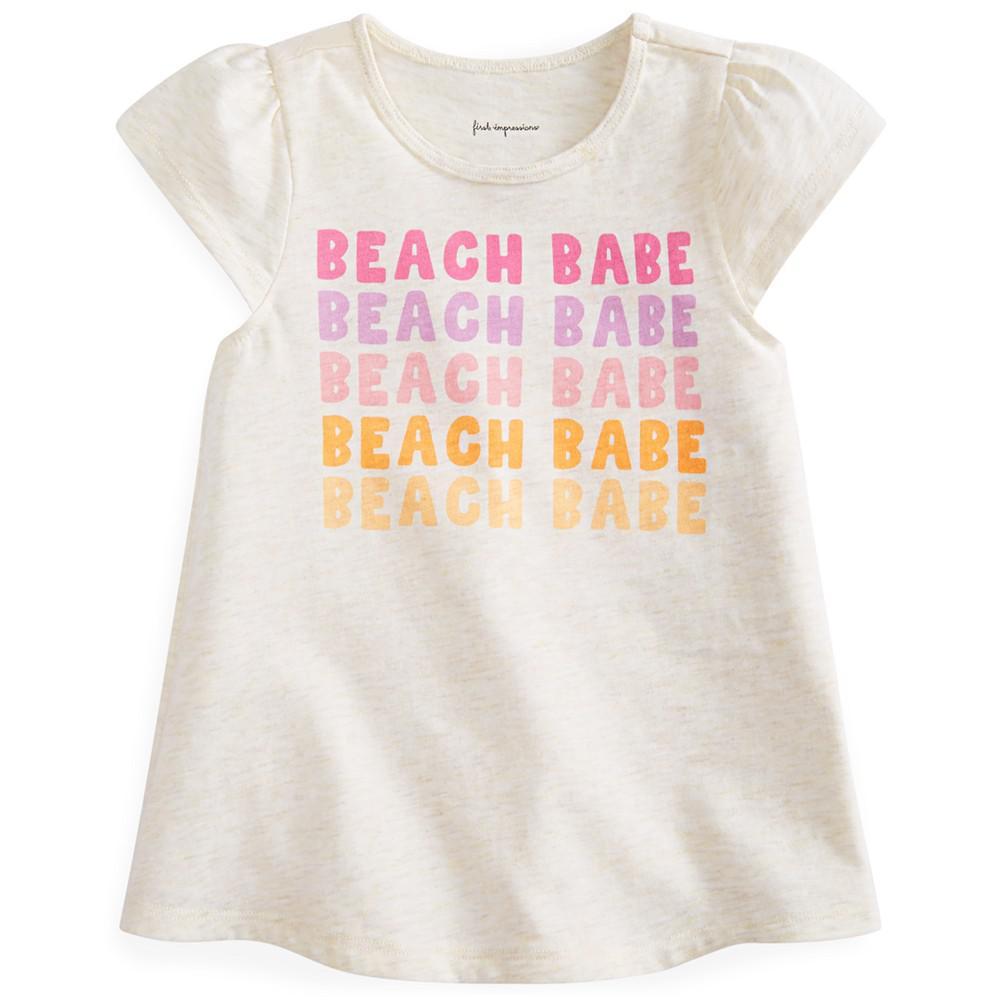 商品First Impressions|Baby Girls Beach Babe T-Shirt, Created for Macy's,价格¥29,第1张图片
