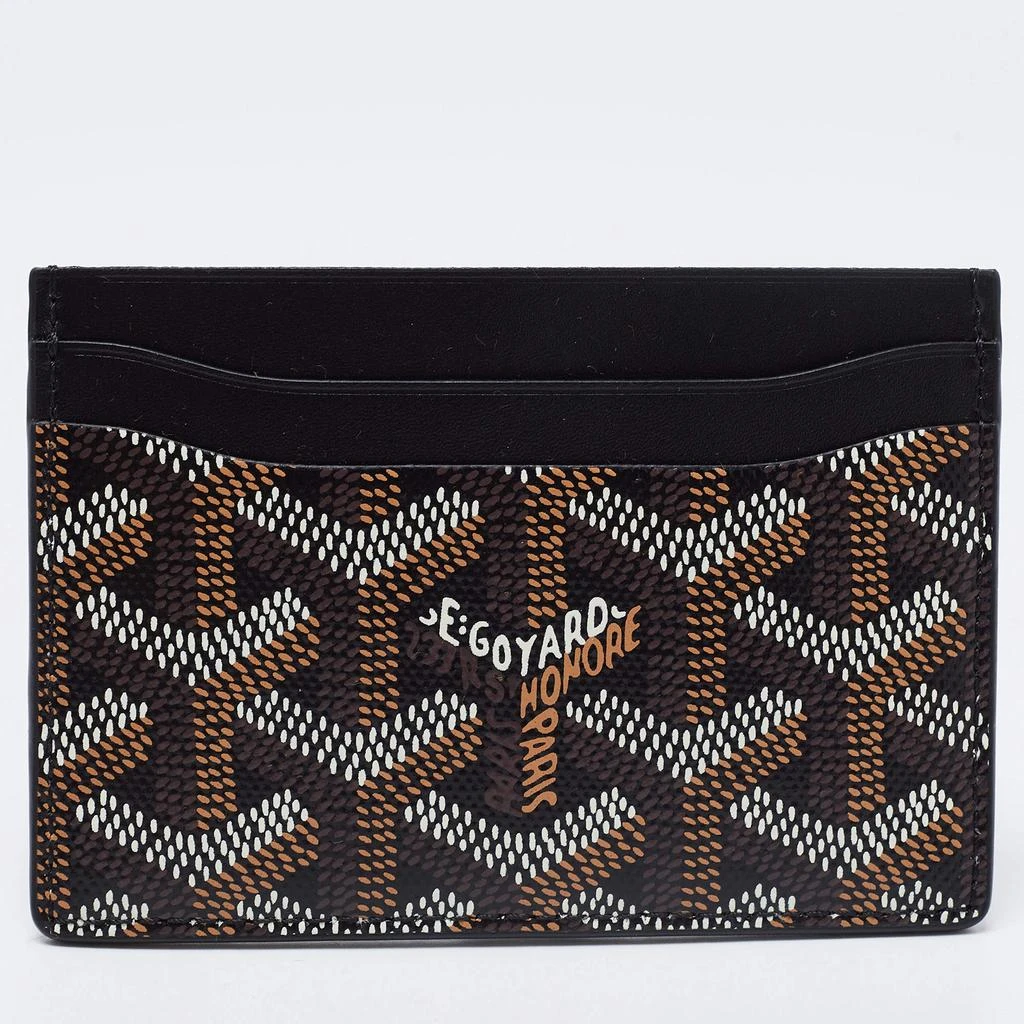 商品Goyard|Goyard Black Goyardine Coated Canvas and Leather Saint Sulpice Card Holder,价格¥5512,第1张图片