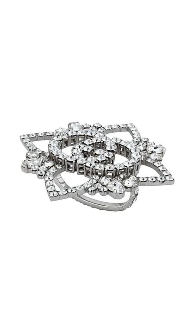 商品Gucci|Crystal Interlocking GG Flower Multi-finger Ring,价格¥5908,第5张图片详细描述