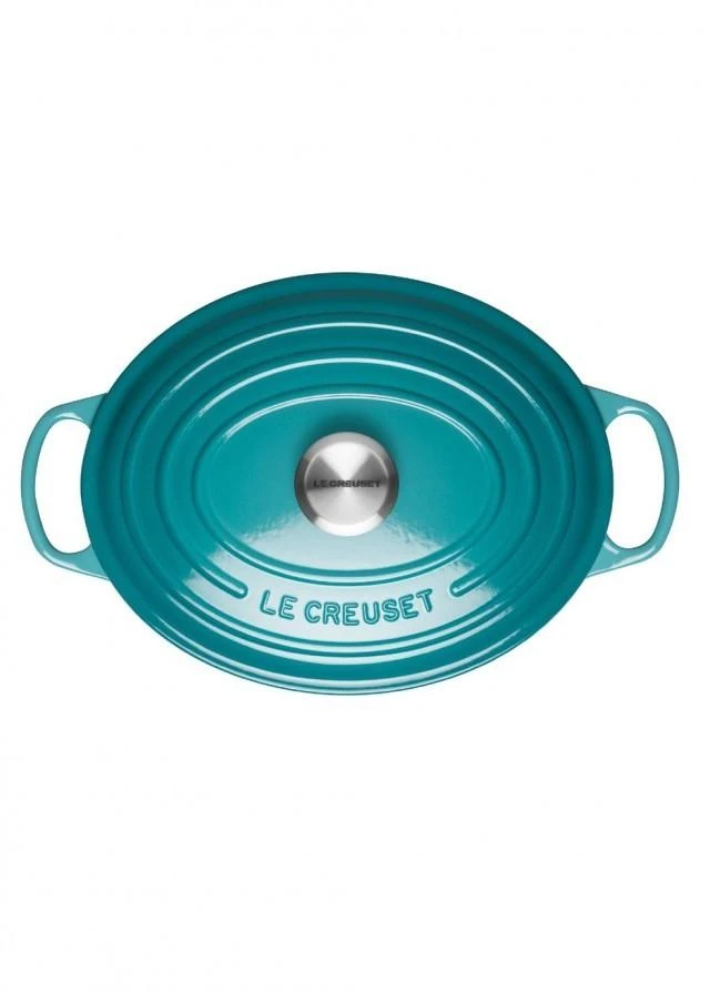 商品Le Creuset|Signature cast iron oval casserole 27cm teal,价格¥2595,第3张图片详细描述