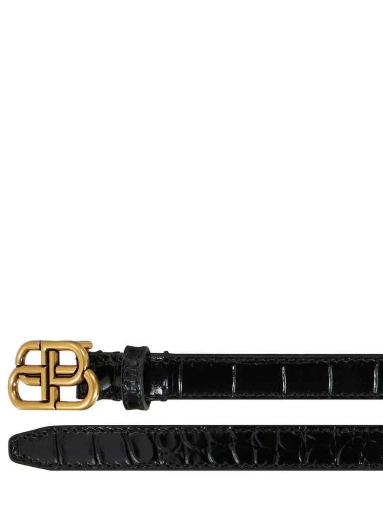 商品Balenciaga|Bb Super 15 Croc Embossed Leather Belt,价格¥3233,第2张图片详细描述
