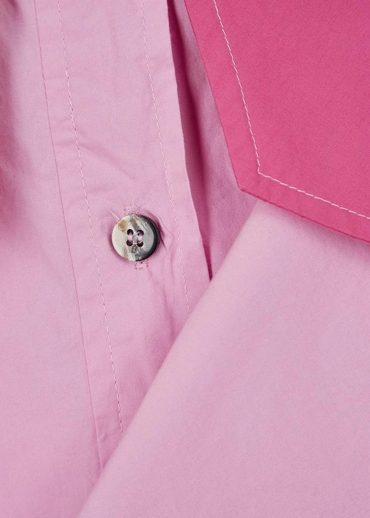 商品Ganni|Pink cotton-poplin shirt,价格¥495,第5张图片详细描述