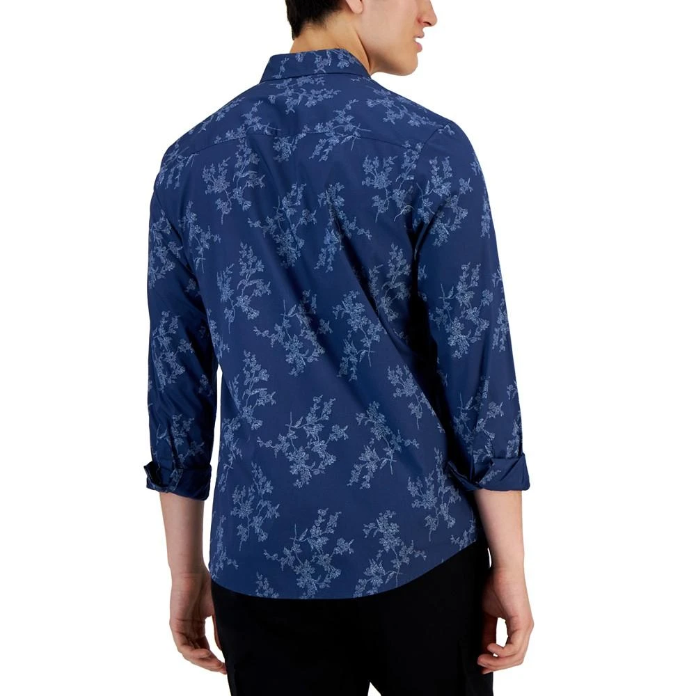 商品Alfani|Men's Dotted Floral Print Button-Front Long-Sleeve Shirt, Created for Macy's,价格¥69,第2张图片详细描述