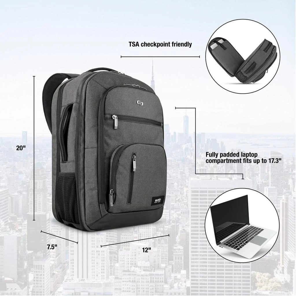 商品SOLO|Grand Travel TSA Laptop Backpack,价格¥878,第2张图片详细描述