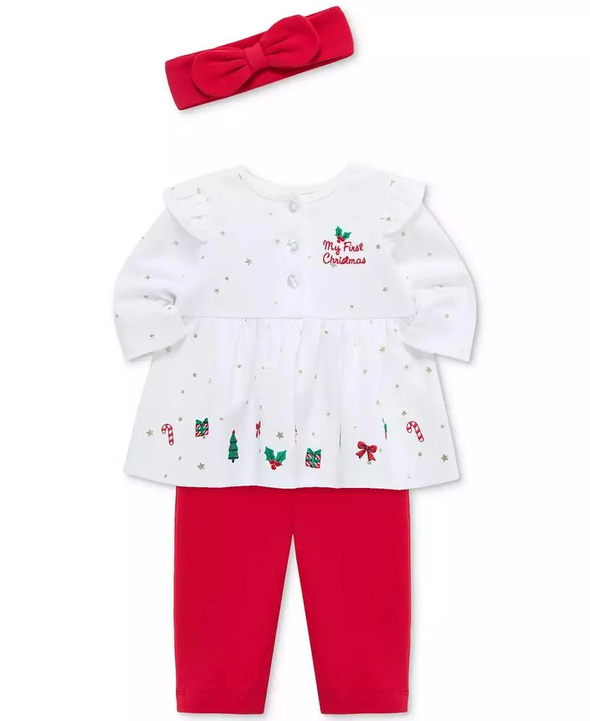 商品Little Me|Baby Girls Cotton My 1st Christmas Tunic, Headband & Leggings, 3 Piece Set,价格¥221,第3张图片详细描述