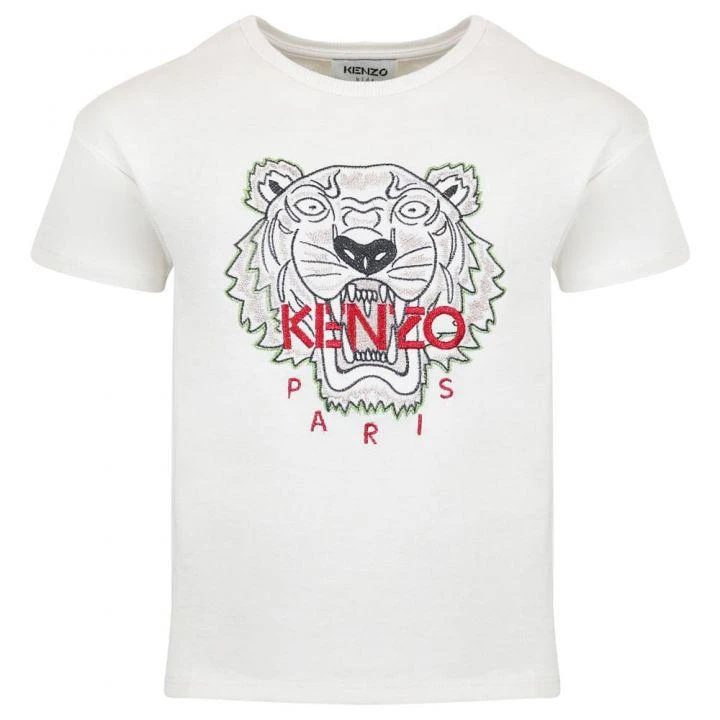 商品Kenzo|Ivory Tiger Logo Cotton T Shirt,价格¥297,第1张图片