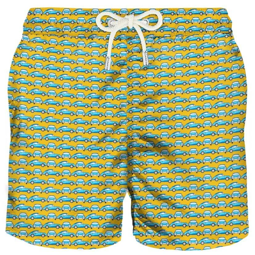 商品Mc2 Saint Barth|Light Fabric Man Swim Shorts Sporty Car Print,价格¥1192,第1张图片
